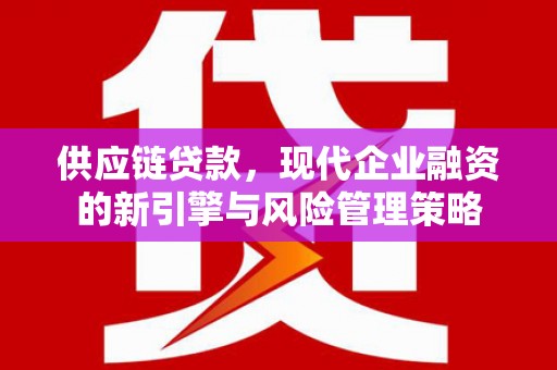 丰宁供应链贷款，现代企业融资的新引擎与风险管理策略