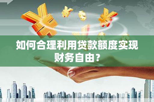 丰宁如何合理利用贷款额度实现财务自由？