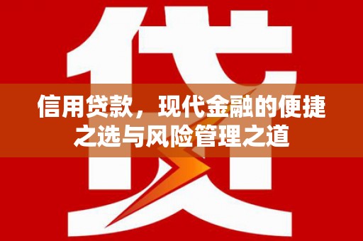 丰宁信用贷款，现代金融的便捷之选与风险管理之道