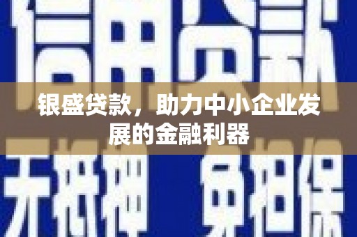 丰宁银盛贷款，助力中小企业发展的金融利器