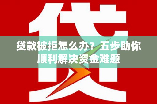 丰宁贷款被拒怎么办？五步助你顺利解决资金难题
