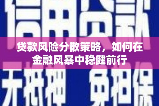 丰宁贷款风险分散策略，如何在金融风暴中稳健前行