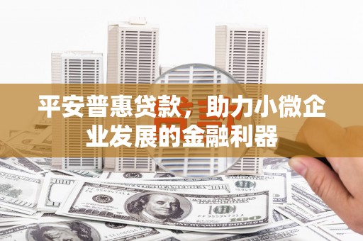 丰宁平安普惠贷款，助力小微企业发展的金融利器