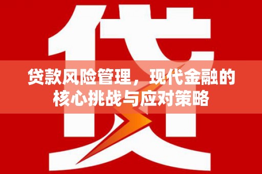 丰宁贷款风险管理，现代金融的核心挑战与应对策略