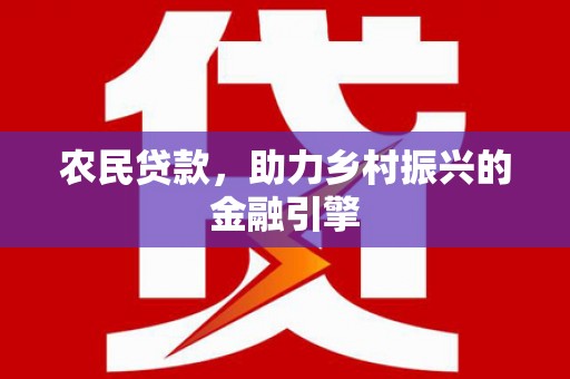 丰宁农民贷款，助力乡村振兴的金融引擎