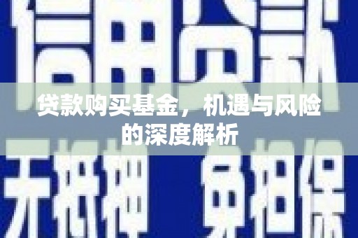 丰宁贷款购买基金，机遇与风险的深度解析