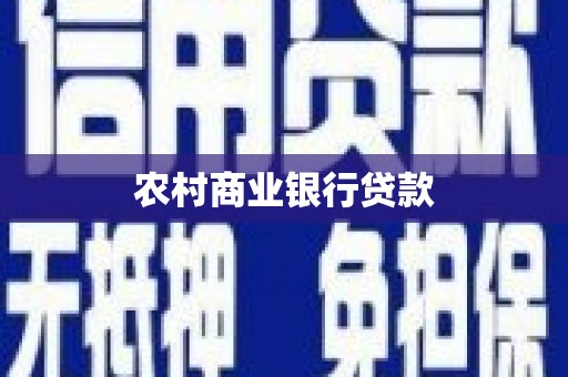 丰宁农村商业银行贷款