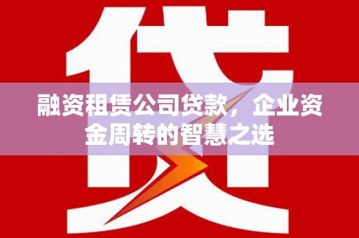丰宁融资租赁公司贷款，企业资金周转的智慧之选