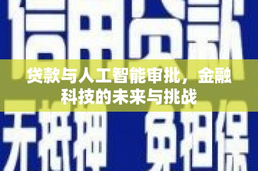 丰宁贷款与人工智能审批，金融科技的未来与挑战